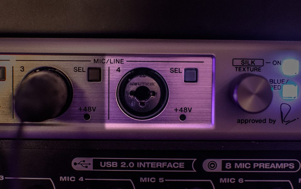 The Combo Input on the Steinberg AXR4T Audio Interface