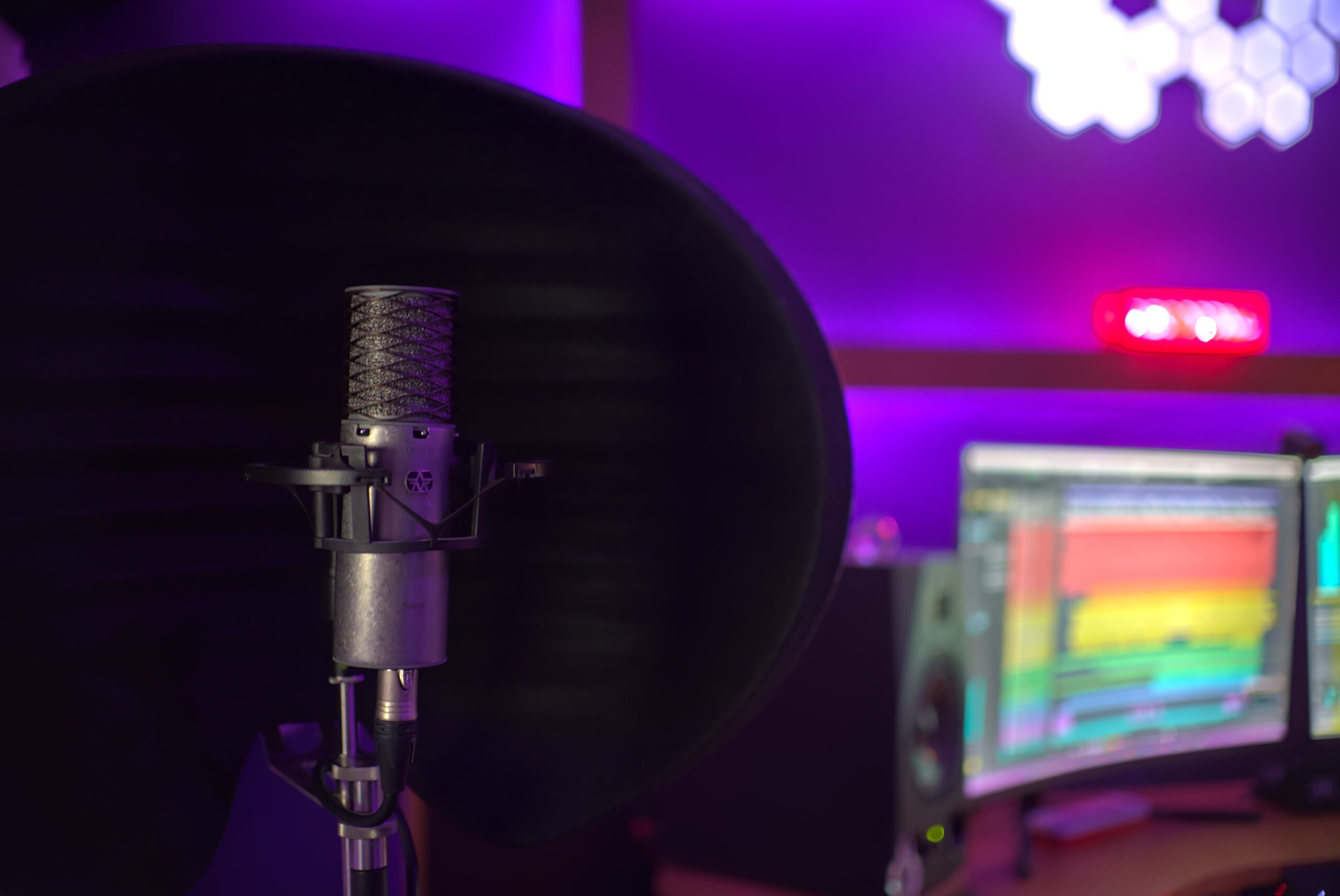 A selection of studio microphones